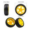 ThtRht 8 Pack TT Motor Wheels Replacement Smart Car Robot Wheel Tyres 1:48 Model Gear Spare Parts for Gearbox RC Chasis Arduino DIY Kit Remote Control Cars Rubber Tire view 2