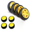 ThtRht 8 Pack TT Motor Wheels Replacement Smart Car Robot Wheel Tyres 1:48 Model Gear Spare Parts for Gearbox RC Chasis Arduino DIY Kit Remote Control Cars Rubber Tire view 3