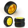 ThtRht 8 Pack TT Motor Wheels Replacement Smart Car Robot Wheel Tyres 1:48 Model Gear Spare Parts for Gearbox RC Chasis Arduino DIY Kit Remote Control Cars Rubber Tire view 4