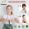 Chewy Necklaces for Sensory Kids, 6 Pack Chew Necklaces for Sensory Boys and Girls with Autism, ADHD, SPD, Chewing, Biting, Silicone Oral Sensory Chew Teething Toys for Adults Reduce Anxiety Fidget view 2