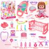 Baby Doll Toys Set, 14" Doll Toys, 25Pcs Dolls Care Toy Playset, Toddlers Toy Dolls Set Incl Cradle Crib, High Chair, Milk Bottle, Pacifier, Diaper, Baby Gift for Age 3 4 5 6+ Years Old Girls Boys view 2