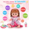 Baby Doll Toys Set, 14" Doll Toys, 25Pcs Dolls Care Toy Playset, Toddlers Toy Dolls Set Incl Cradle Crib, High Chair, Milk Bottle, Pacifier, Diaper, Baby Gift for Age 3 4 5 6+ Years Old Girls Boys view 4