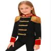 JEYPINMI Girls Circus Ringmaster Drum Majorette School Marching Band Uniform Long Sleeve Tassels Jacket Tops Black 14 Years view 2