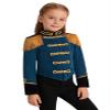 JEYPINMI Girls Circus Ringmaster Drum Majorette School Marching Band Uniform Long Sleeve Tassels Jacket Tops Peacock Blue 14 Years view 2