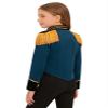 JEYPINMI Girls Circus Ringmaster Drum Majorette School Marching Band Uniform Long Sleeve Tassels Jacket Tops Peacock Blue 14 Years view 4