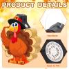 Harrycle Fall Thanksgiving Piata Large Thanksgiving Piata with Blindfold Bat and Confetti for Autumn Harvest Birthday Party Gifts Supplies Holiday Decor(Turkey) view 4