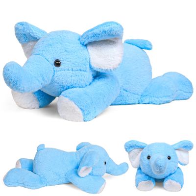 5lbs 24in Elephant Weighted Stuffed Animals, Weighted Stuffed Animal Elephant Pillows Plushies Gifts for Kids and Adults(Blue)