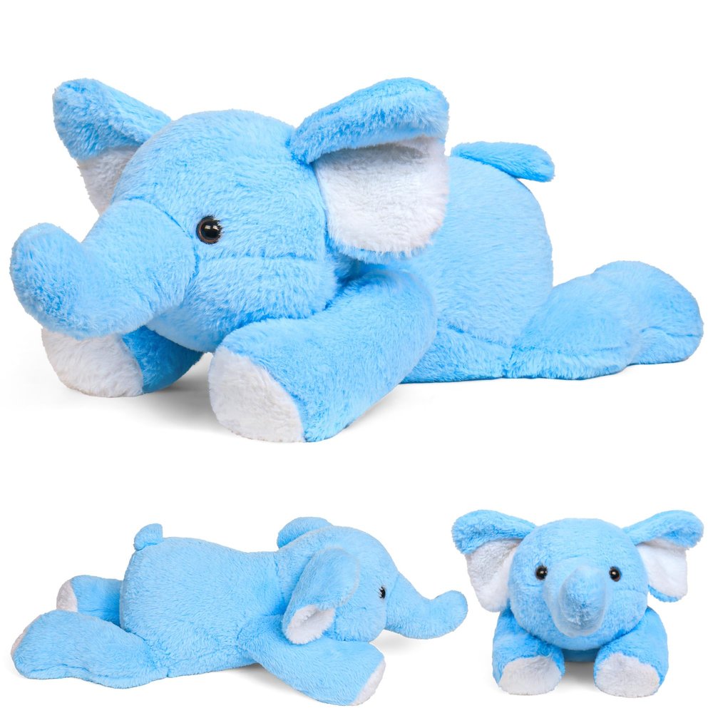 5lbs 24in Elephant Weighted Stuffed Animals, Weighted Stuffed Animal Elephant Pillows Plushies Gifts for Kids and Adults(Blue)