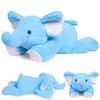 5lbs 24in Elephant Weighted Stuffed Animals, Weighted Stuffed Animal Elephant Pillows Plushies Gifts for Kids and Adults(Blue) view 1