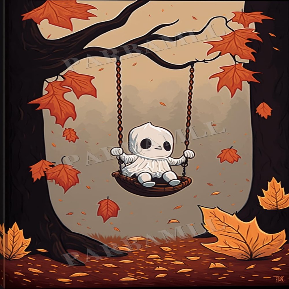 300 Piece Adult Puzzle, Autumn Ghost Swing, Puzzle Educational Gift, Room Decor Wall Decor Exercise Willpower Halloween Birthday Gifts