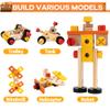 KIDWILL Wooden Tool Bench for Kids, 54-Piece Kids Tool Set with 2-in-1 Workbench & Take-Along Tool Kit, STEM Educational Toy Tools for Kids Ages 3 4 5 6 7 8 Years Old, Boy Toys view 4