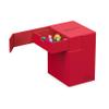Ultimate Guard Flip'n'Tray 133+, Deck Case for 133 Double-Sleeved TCG Cards + Dice Tray, Red, Independent Magnetic Closure & Microfiber Inner Lining view 2