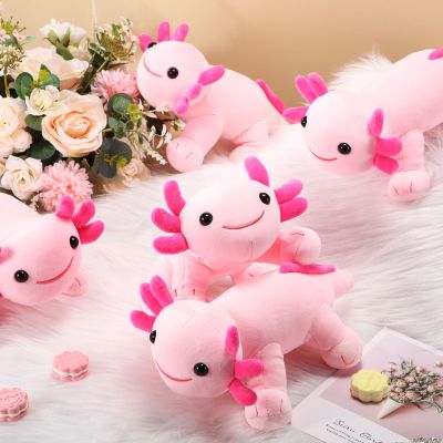 Libima 5 Pcs 12 Inch Axolotl Stuffed Animal Pillow Doll Cute Soft Axolotl Stuffed for Birthdays Gift Home Decoration(Pink)
