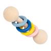 Baby Rattle Shake Toy, Pleasant Sound Lightweight Fine Workmanship Baby Grip Toy Wooden for Boys for Early Education (4 Ring) view 3