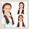 Onedor HairWiz 20 Inch Chocolate Brown Brunette Long Curly Wavy Hair Full Head Halloween Cosplay Kids Wig. Wig Cap Incl. (With Braid) view 2