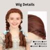 Onedor HairWiz 20 Inch Chocolate Brown Brunette Long Curly Wavy Hair Full Head Halloween Cosplay Kids Wig. Wig Cap Incl. (With Braid) view 3