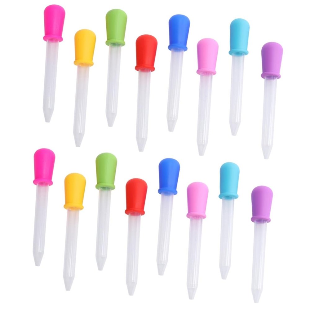 ULTECHNOVO 2sets Baby Feeding Droppers Pill Droppers Silicone Dishwasher Safe - for Newborns Boys Girls 8pcs*2