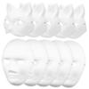 ABOOFAN 10pcs Blank Paper Masks for Cosplay White Masks for Masquerade Parties Cat Man Shapes Hand-painted Crafting Comfortable and Reusable view 1