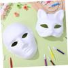 ABOOFAN 10pcs Blank Paper Masks for Cosplay White Masks for Masquerade Parties Cat Man Shapes Hand-painted Crafting Comfortable and Reusable view 2