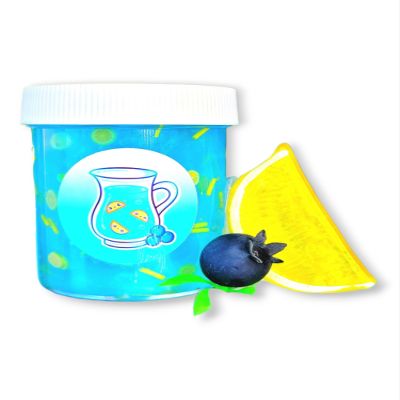 Blueberry Lemonade Clear Slime 4oz with Thick Texture and Fruit Charms - Scented Sensory Toy for Ages 8+ Hoshimi Slimes