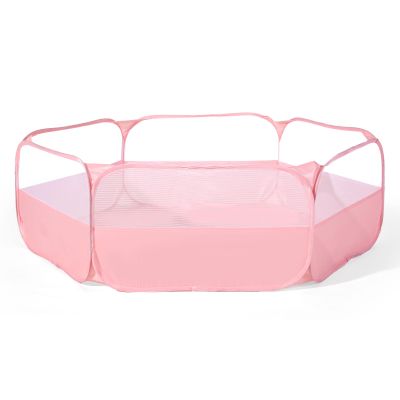 Foldable Ball Pit for Toddlers, Large Pop Up Ball Pits Kids Play Tent Crawl Playpen Ball Pool Playhouse Playpen with Storage Bag, for Boys Girls Dogs Cats Ferrets Indoor Outdoor, Light Pink