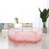 Foldable Ball Pit for Toddlers, Large Pop Up Ball Pits Kids Play Tent Crawl Playpen Ball Pool Playhouse Playpen with Storage Bag, for Boys Girls Dogs Cats Ferrets Indoor Outdoor, Light Pink view 2