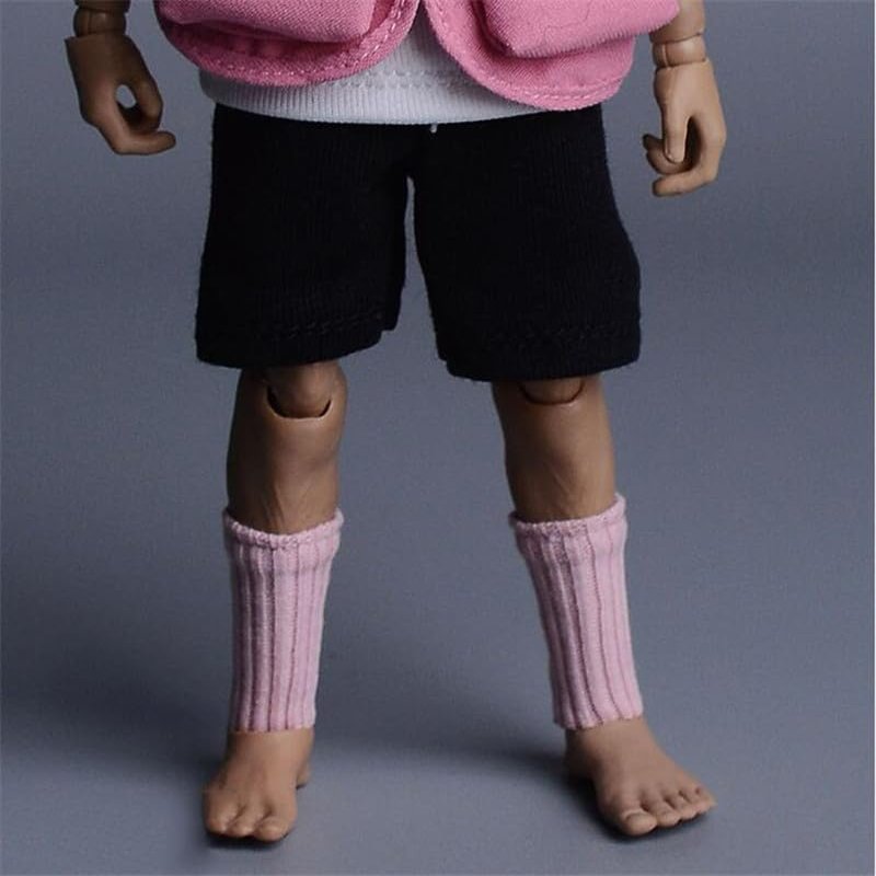 1/12 Scale Male Socks,Men's Sports Socks Stocking Clothes Accessory for 6inch Action Figure Body (Pink)