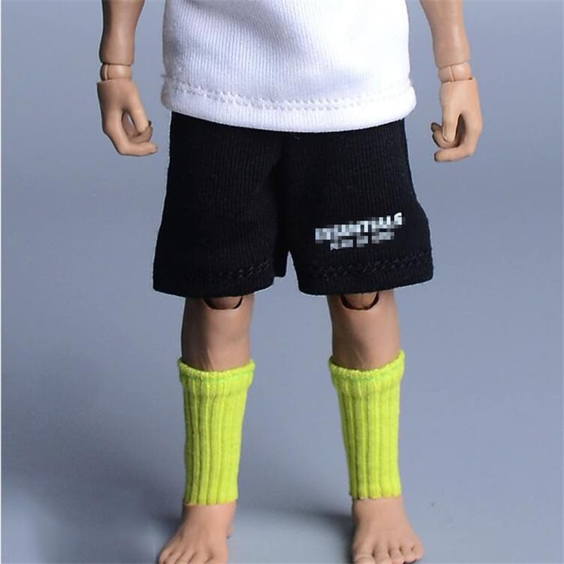 1/12 Scale Male Socks,Men's Sports Socks Stocking Clothes Accessory for 6inch Action Figure Body (Green)