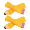 3.5"Yellow White Pencil Hair Bows Clips School Bow Cheer Bow Clip, Back to School Hair Bow Ponytail Holder.(FX2-1) view 1