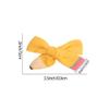 3.5"Yellow White Pencil Hair Bows Clips School Bow Cheer Bow Clip, Back to School Hair Bow Ponytail Holder.(FX2-1) view 3