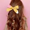 3.5"Yellow White Pencil Hair Bows Clips School Bow Cheer Bow Clip, Back to School Hair Bow Ponytail Holder.(FX2-1) view 4