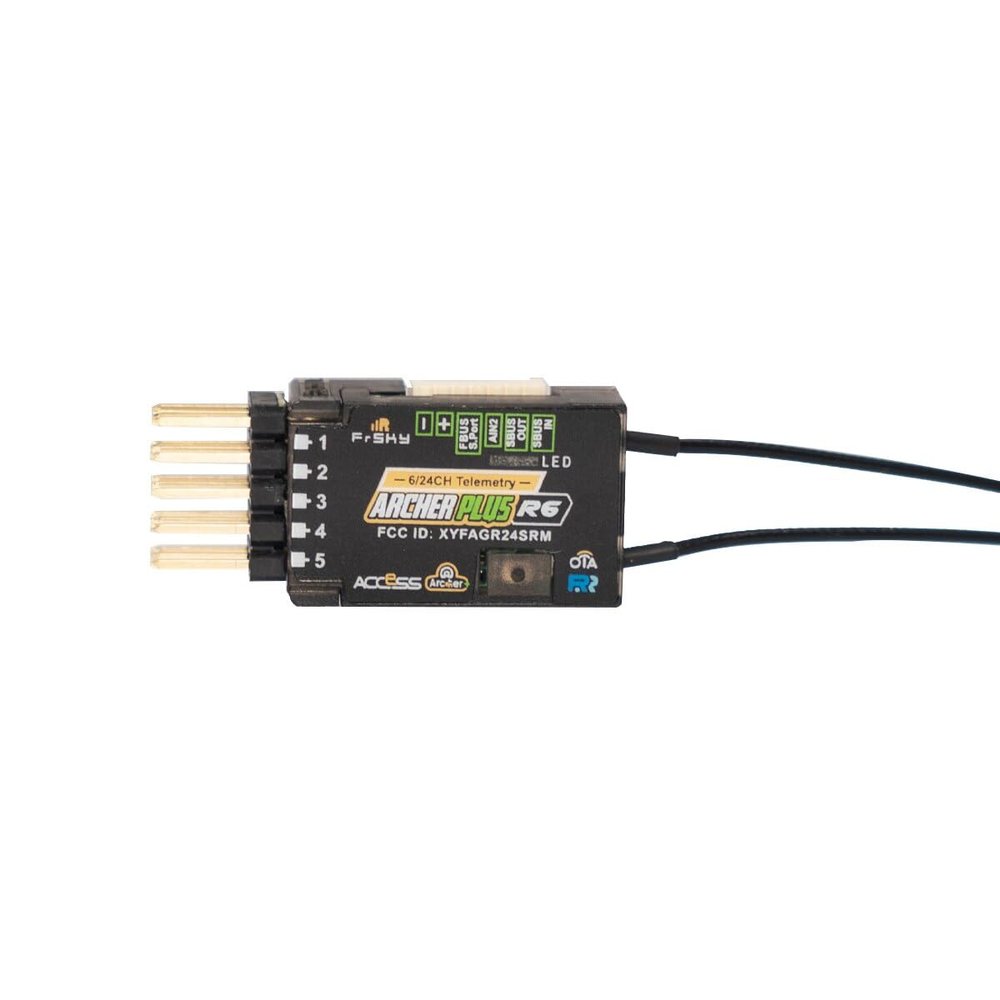 Archer Plus R6 Receiver 6 High-Precision PWM Channel Access and ACCST D16 Modes Receivers for RC Model Airplane