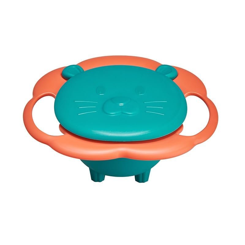360 Degree Rotating Spill-Proof Toddler Bowl, Baby Food Bowl for Kids, Leakproof Mealtime Tableware with Fun Design