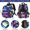 Accmor Toddler Backpack Leash with Anti Lost Wrist Link, Cute Mini Child Walking Harnesses Keep Kids Close Back Pack Rope Tether Rein for Baby Boys (Navy Blue/Dino) view 2
