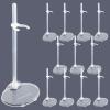 DueHoppee 12 Pcs Adjustable Doll Stands - Transparent & Lightweight Display Rack for Dolls, Action Figures & Monsters view 1