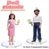 DueHoppee 12 Pcs Adjustable Doll Stands - Transparent & Lightweight Display Rack for Dolls, Action Figures & Monsters view 2