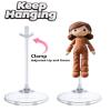 DueHoppee 12 Pcs Adjustable Doll Stands - Transparent & Lightweight Display Rack for Dolls, Action Figures & Monsters view 3