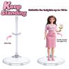 DueHoppee 12 Pcs Adjustable Doll Stands - Transparent & Lightweight Display Rack for Dolls, Action Figures & Monsters view 4