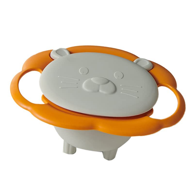 Spill Bowl, Magic Bowl 360 Degrees Rotation for Home Outdoor (White)