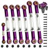 (2025 Upgrade) Adjustable Stainless Steel Turnbuckles/Camber Link for 1/10 Traxxas 4X4/2WD Slash VXL,Rustler VXL,Stampede VXL,Hoss 4X4 RC Car Hops Up Parts(Purple) view 1