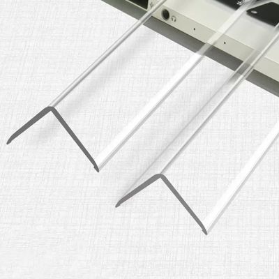 HM&DX Clear Self-Adhesive Corner Guard Edge Protector,90-Degree Corner Trim Strip, Plastic Proofing Corner Trim Strip for Home Balcony Windowsill Safety(3x100cm/1.18x40in, Clear 2pcs)