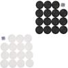 22mm Reusable Plastic Black White Backgammon and Checkers Chips Pieces Replacement Ridged Game Chips Travel Backgammon view 3