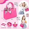 Little Girl Purse with Pretend Makeup for Toddlers, Kids Play Purse Set - Includes Handbag, Pretend Play Headset, Wallet, Phones, Birthday Gift for Girls Age 3+ (Deluxe Purse Set-Hot Pink) view 3