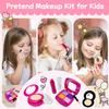 Little Girl Purse with Pretend Makeup for Toddlers, Kids Play Purse Set - Includes Handbag, Pretend Play Headset, Wallet, Phones, Birthday Gift for Girls Age 3+ (Deluxe Purse Set-Hot Pink) view 4