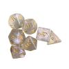 DND Dice Polyhedral Dice Set 7-Dice Chameleon Acrylic Material Comes in Black Metal Box for D&D Role Playing Table Games (White+Sky Blue) view 3