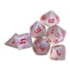 DND Dice Polyhedral Dice Set 7-Dice Chameleon Acrylic Material Comes in Black Metal Box for D&D Role Playing Table Games (White+Sky Blue) view 4