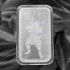 1oz Samurai Warrior rectangle bar pouch & incuded display capsule view 3