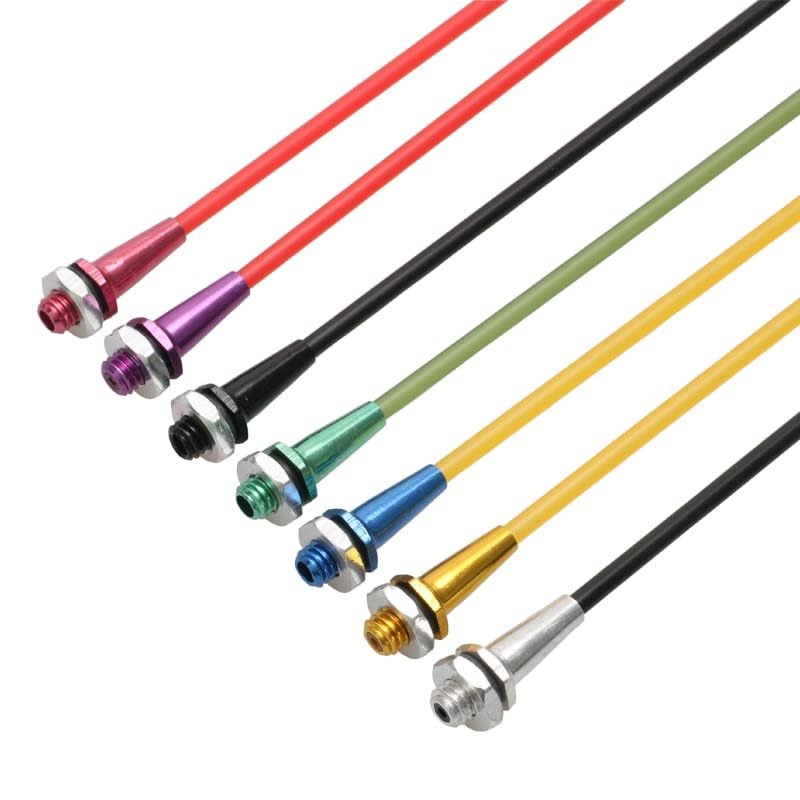 BrewJa 5PCS RC Boat Car Model Colorful Aluminum Alloy Antenna Seat Assembly Tube Sleeve with Cap+Mount Kit L320mm for DIY Accessories (Color : Purple and red)