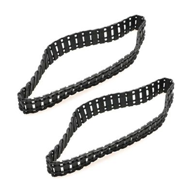 BrewJa 2PCS Rubber Tracks Caterpillar Tank Chassis 66/53/42cm Closed Track Tires for Rock Crawler RC Digger Excavator Wheel Spare Parts (Color : A 66 x 2.5cm)