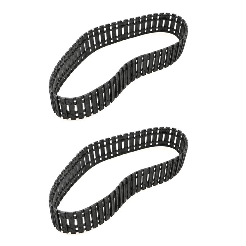 BrewJa 2PCS Rubber Tracks Caterpillar Tank Chassis 66/53/42cm Closed Track Tires for Rock Crawler RC Digger Excavator Wheel Spare Parts (Color : G 21x 2.2cm)